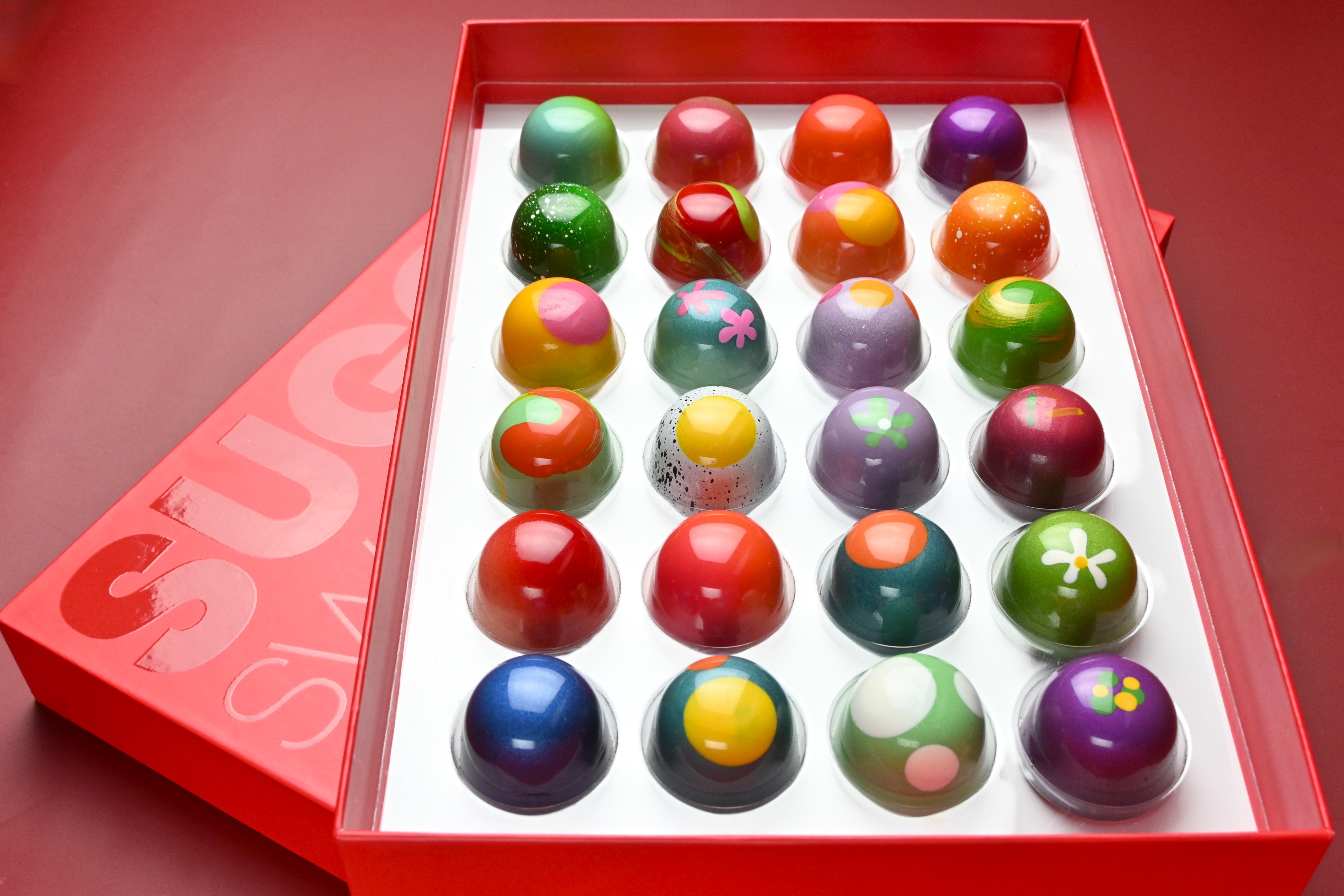 SUGOI SWEETS BONBON-BOX OF 24-RED BOX