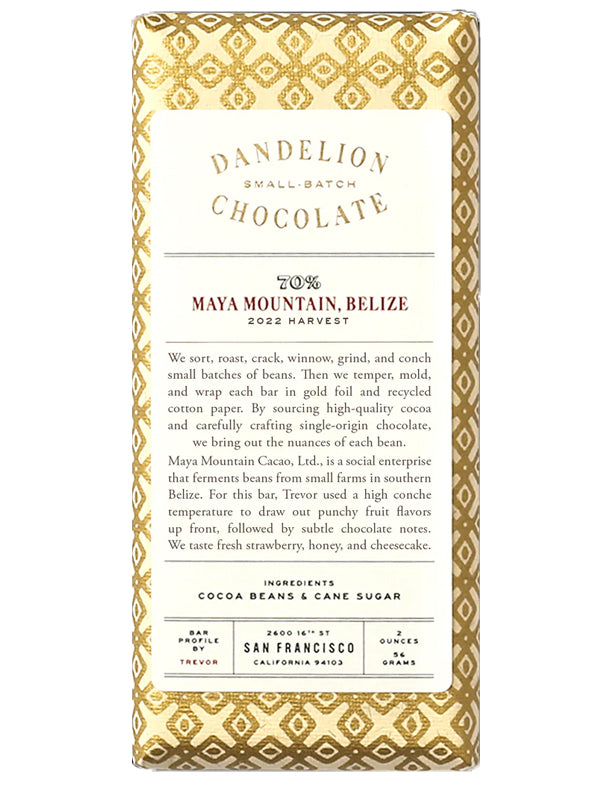 DANDELION - Belize Maya Mountain 70%