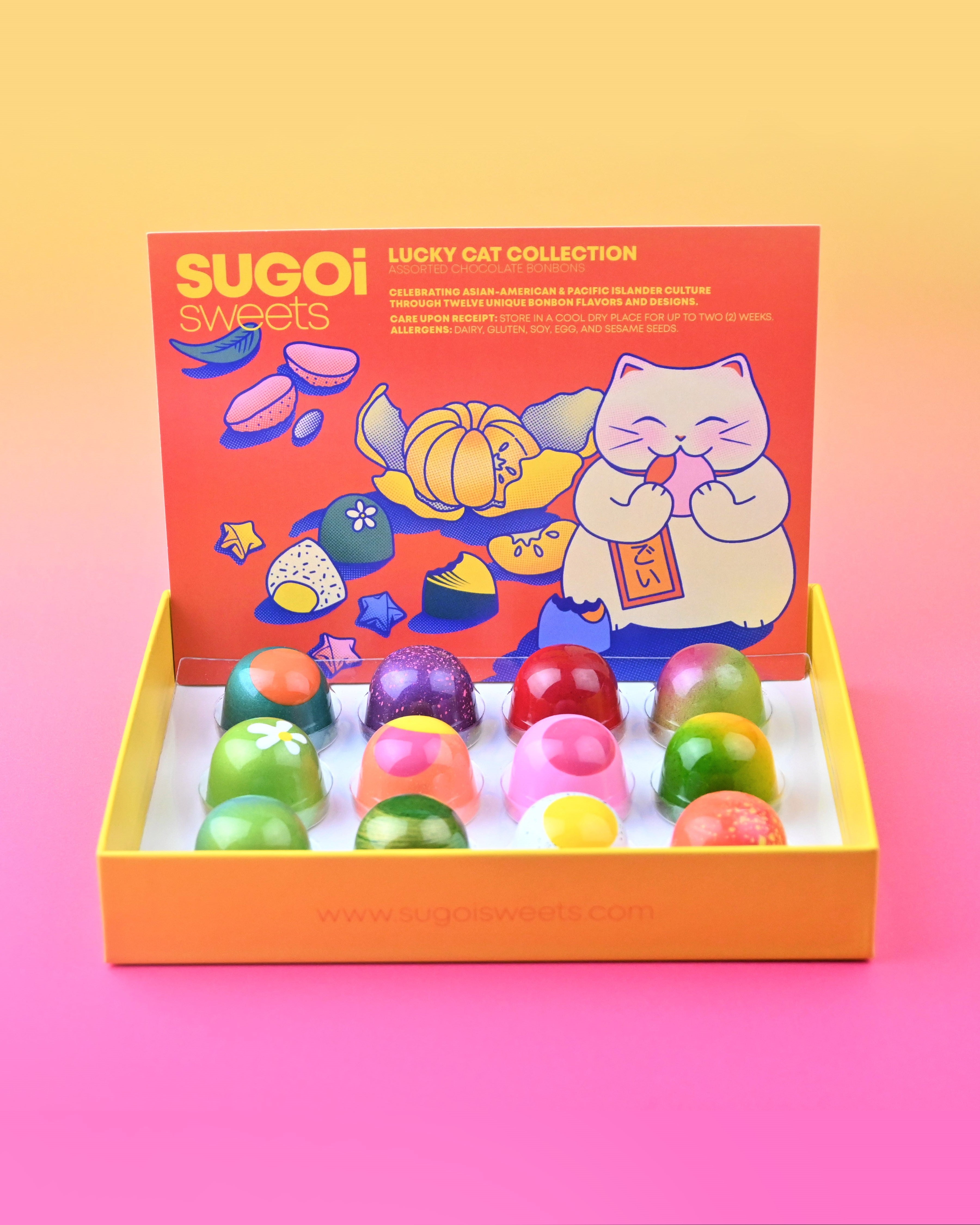 BONBON BOX of 12 - Lucky Cat Collection – sugoi sweets