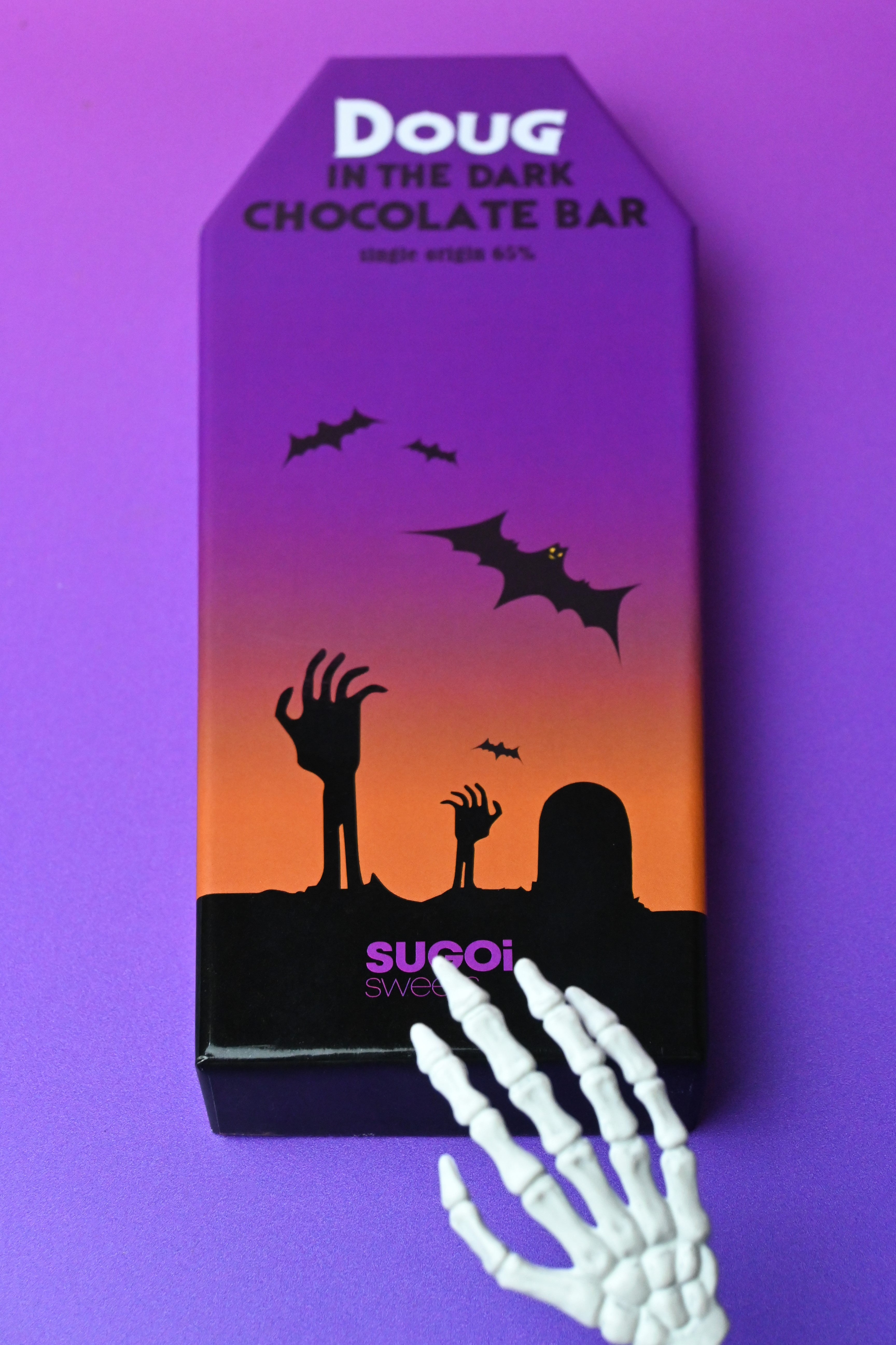 SUGOI SWEETS-HALLOWEEN DOUG IN THE DARK CHOCOLATE BAR