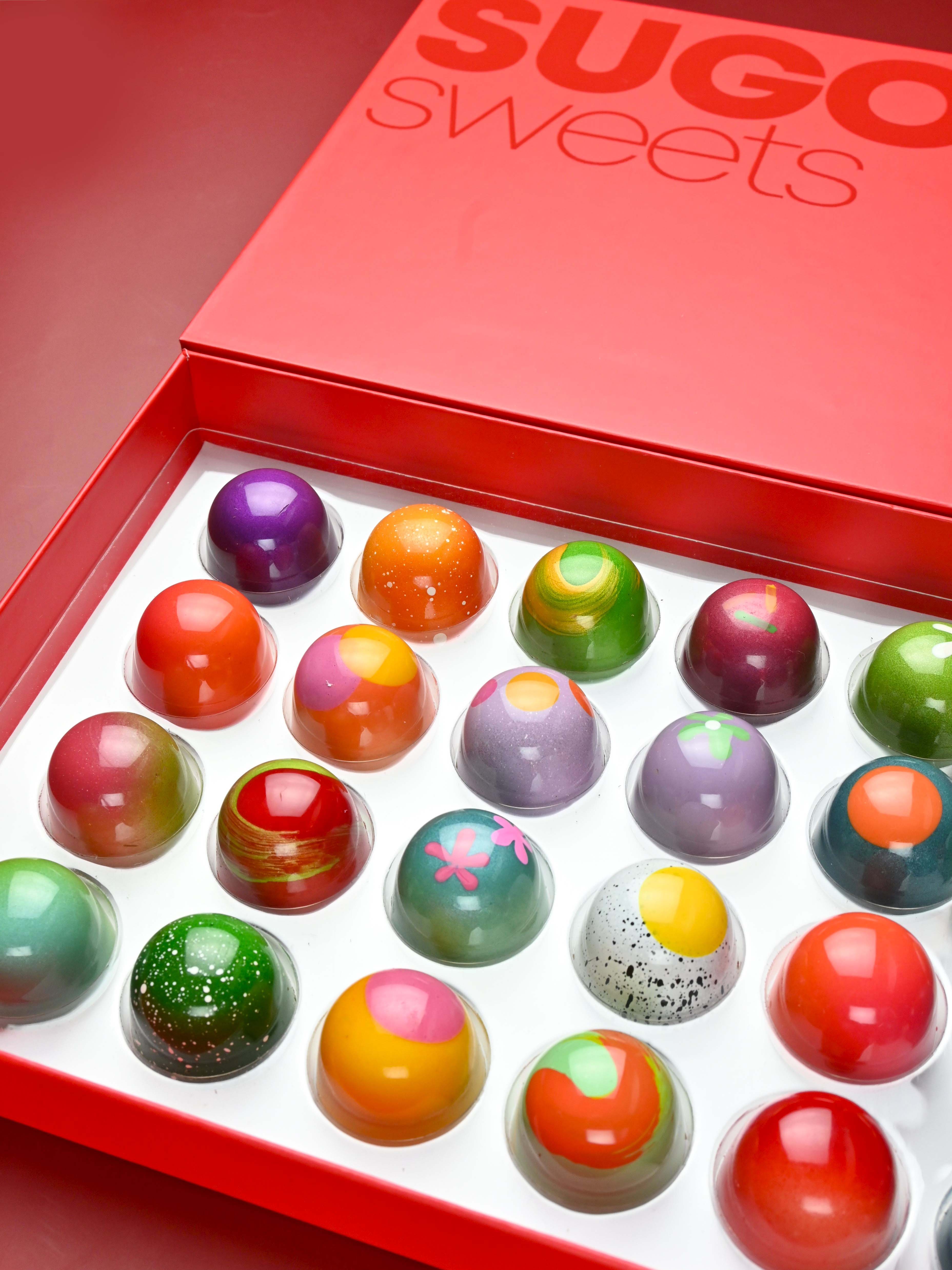SUGOI SWEETS-BOX OF 24-RED BOX
