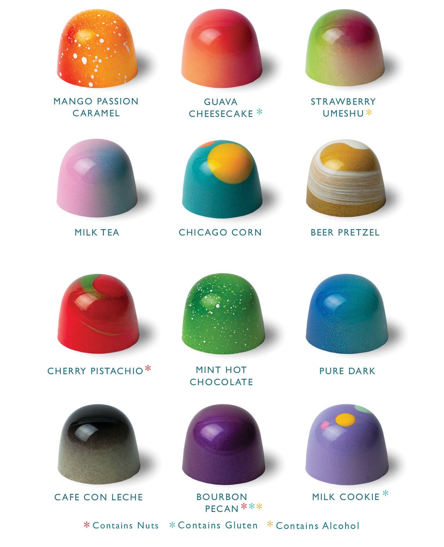 Winter Holiday BONBON BOX of 12 - Chef's Choice