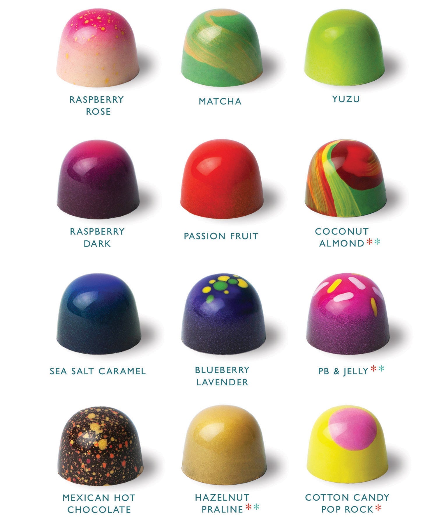 Winter Holiday BONBON BOX of 12 - Chef's Choice